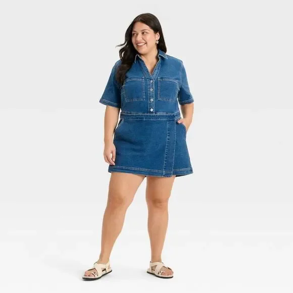 Ava & Viv Blue Denim Dress - Picture 3 of 3